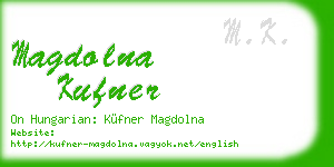 magdolna kufner business card
